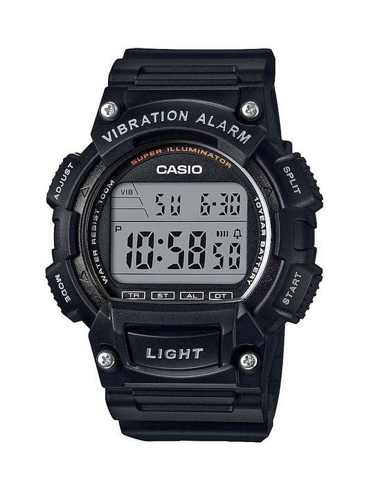 Casio Men's 'Super Illuminator' Quartz Resin Casual Watch, Color:Black